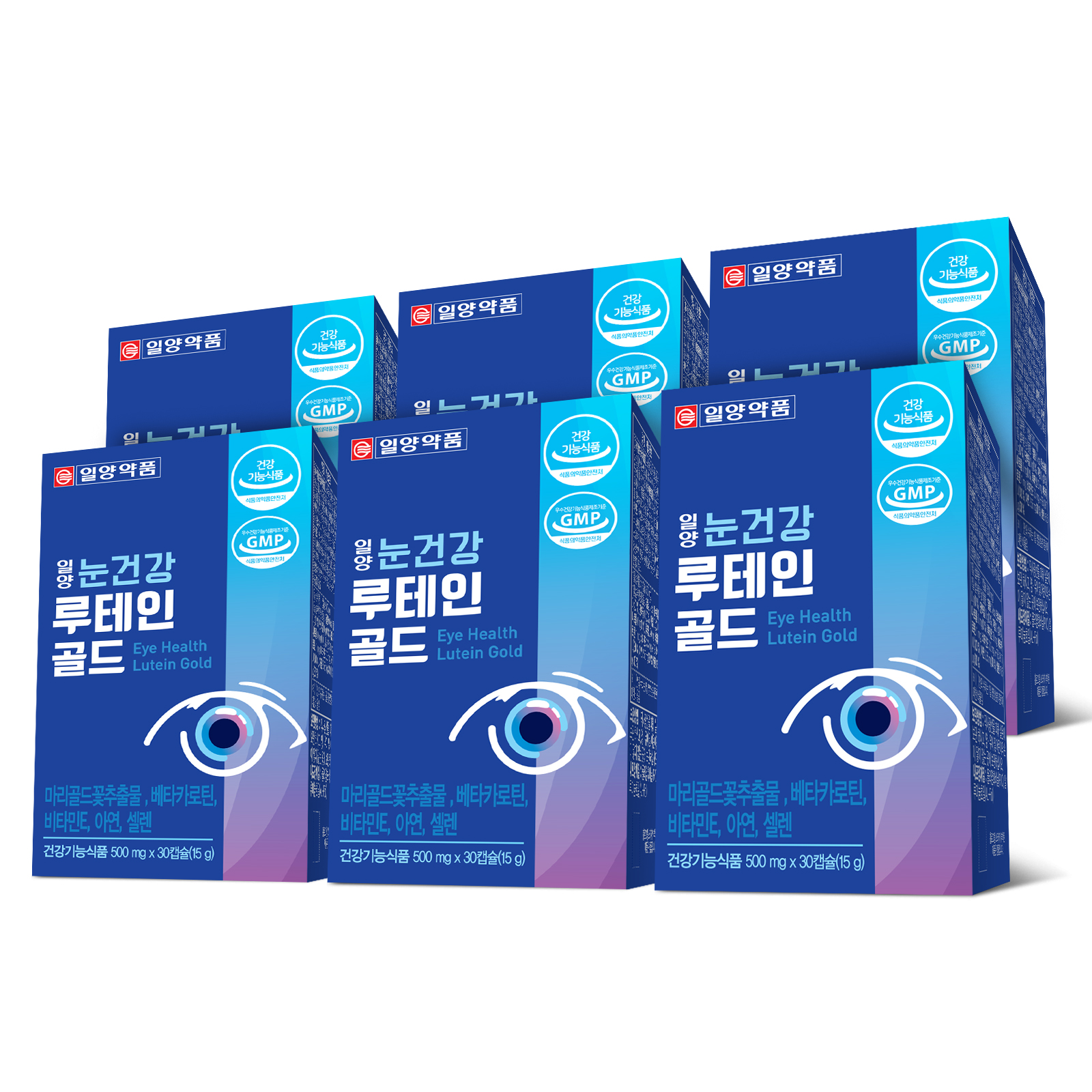 일양약품 눈건강 루테인 골드, 500mg, 30캡슐, 6박스
