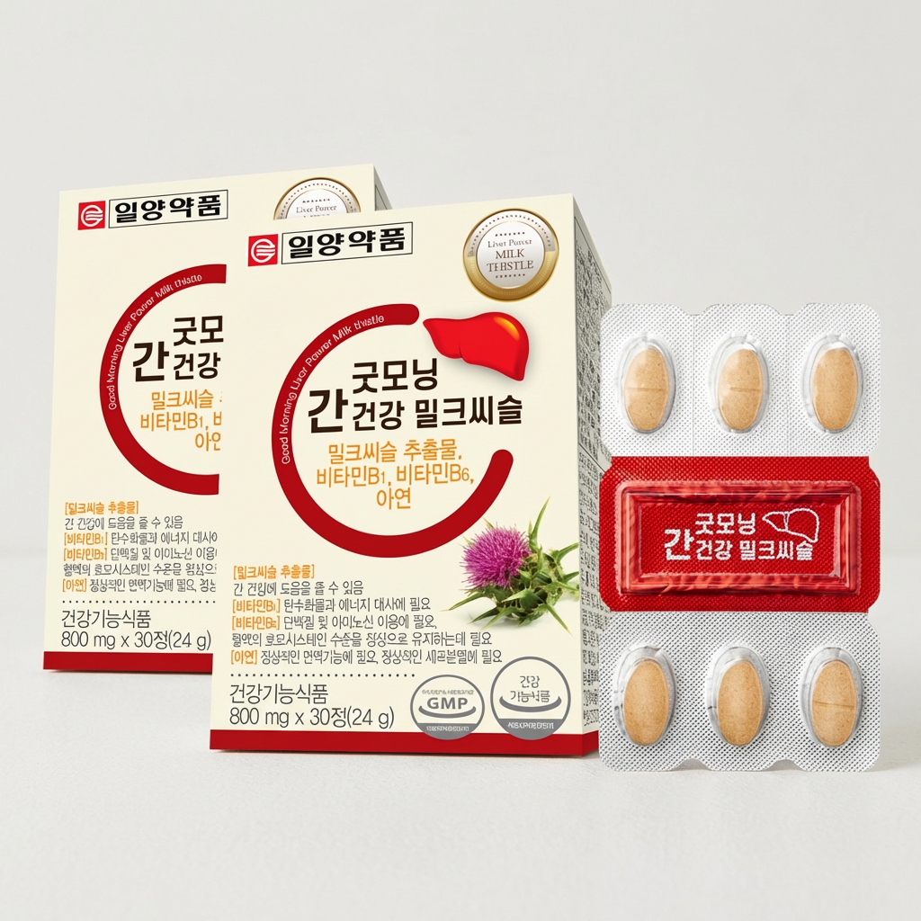 일양약품 굿모닝 간건강 밀크씨슬, 800mg, 30정, 2박스