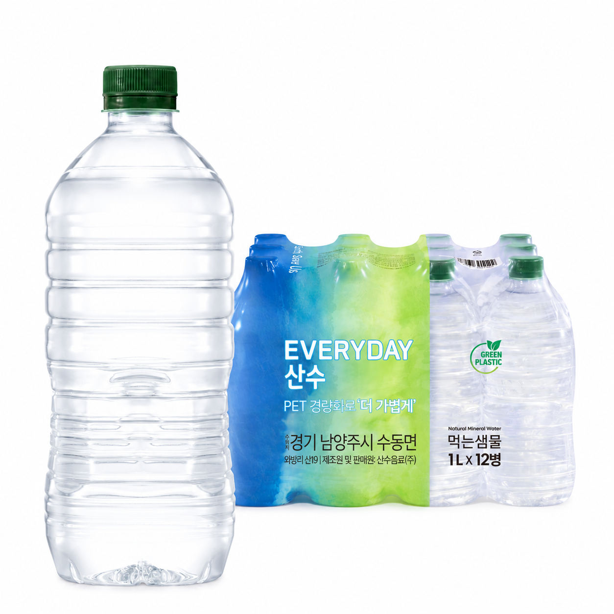 아임에코 산수 가벼운샘, 1L, 12개