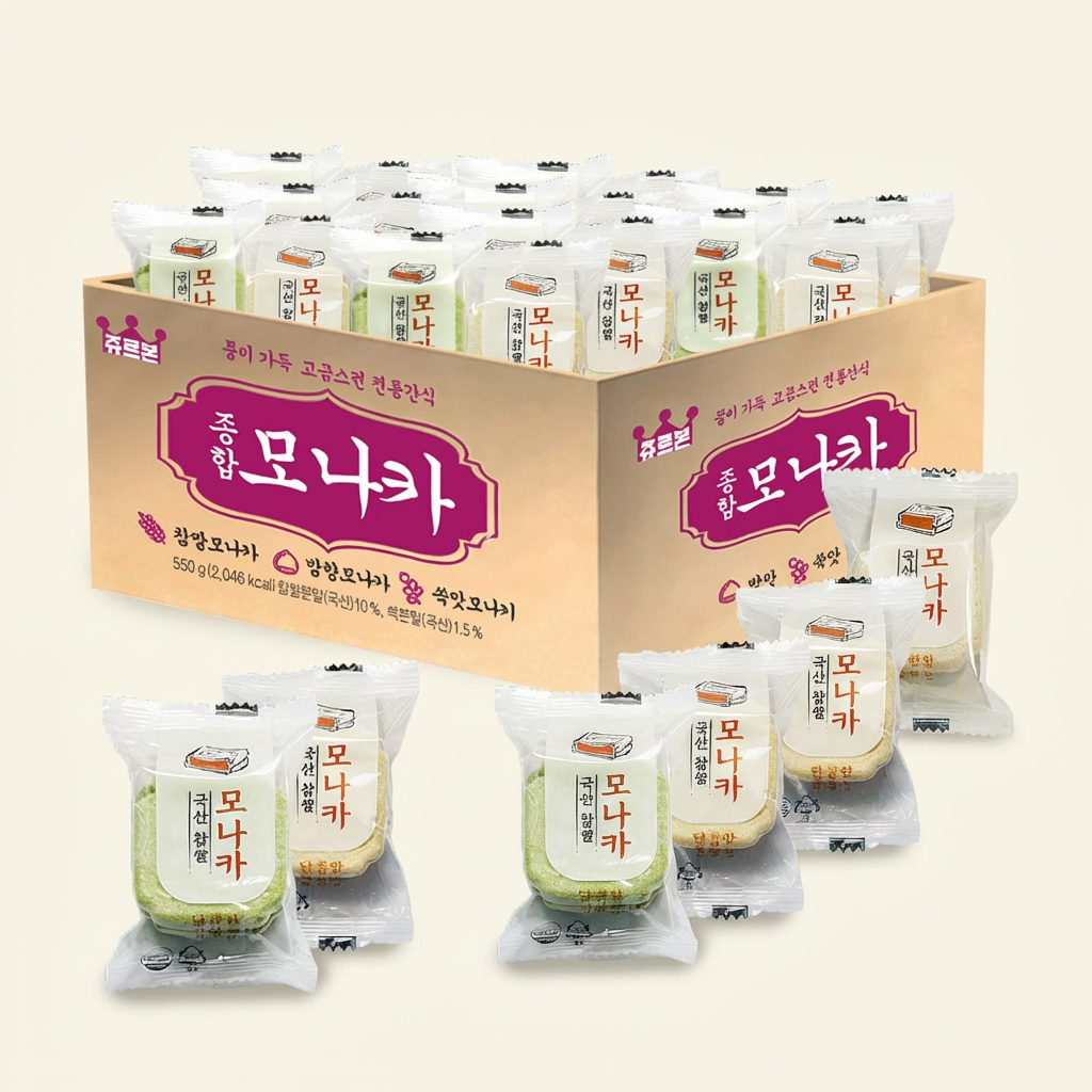 쥬르본 종합 모나카, 550g, 1박스